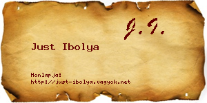 Just Ibolya névjegykártya