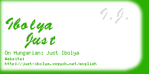 ibolya just business card